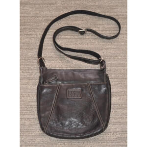 Fossil Crosstown Women's Black Leather Adjustable Strap Crossbody Bag